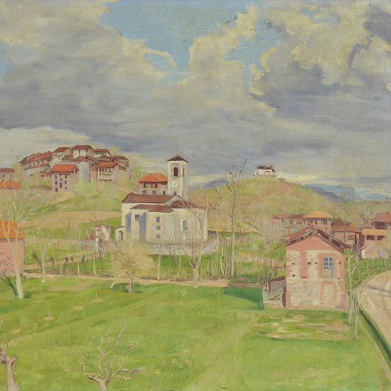 Inv. 88 / Faustino Brughetti / Mañana de primavera / MPBA
