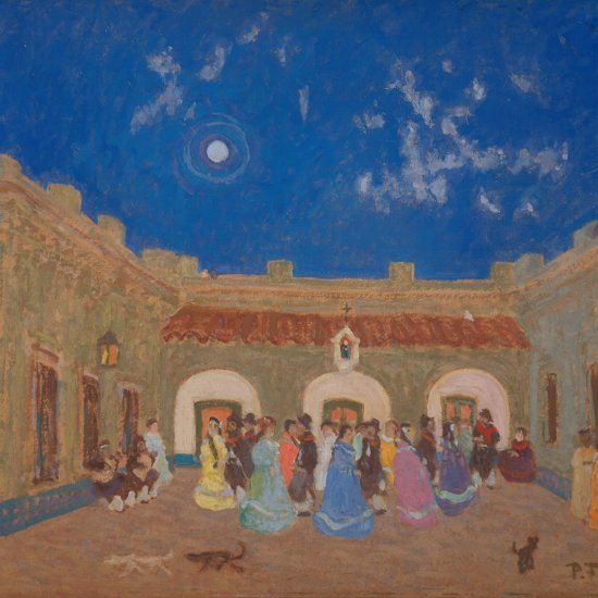 Inv. 354 / Pedro Fígari / Pericón en la estancia / MPBA