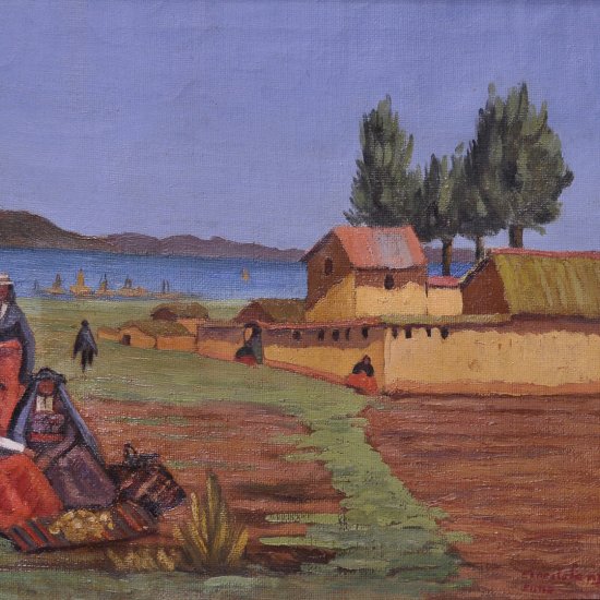 Inv. 880 / Ernesto Lanziuto / Bajada al Lago Titicaca / MPBA
