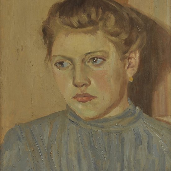 Inv. 954 / Faustino Brughetti / Cabeza de muchacha / MPBA