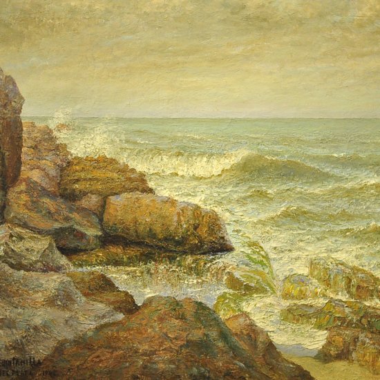 Inv. 831 / Francisco Fernández Quintanilla / Atardecer / MPBA