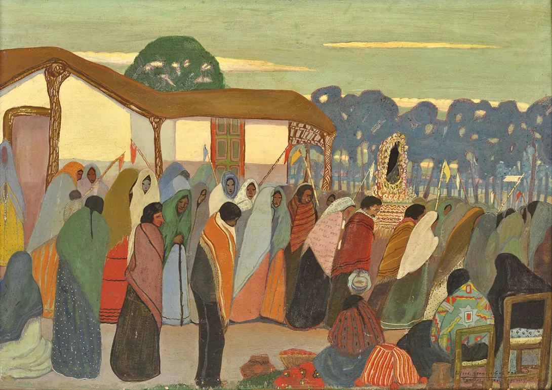 Inv. 99 / Alfredo Gramajo Gutiérrez / Procesión en Santiago del Estero / MPBA