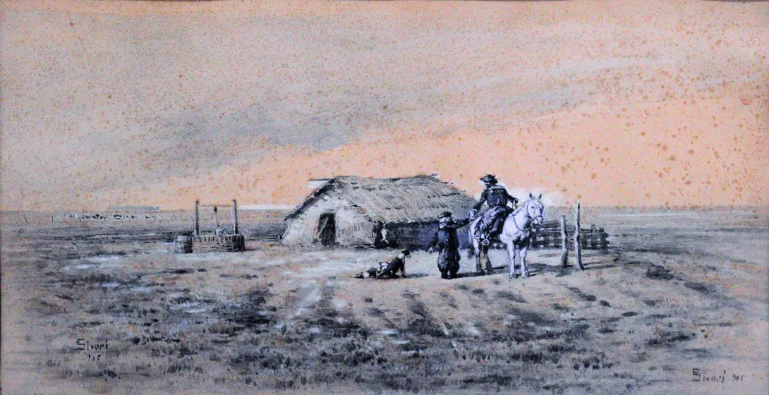 Inv. 383 / Eduardo Sívori / Apagando la sed / MPBA