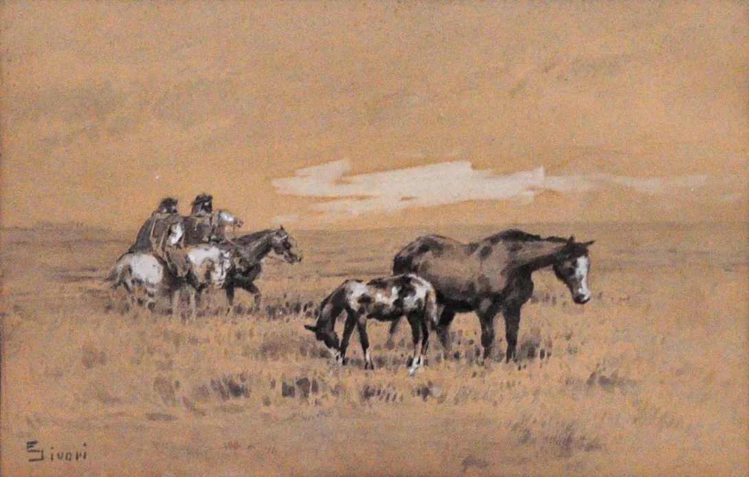 Inv. 387 / Eduardo Sívori / La madrina vieja / MPBA