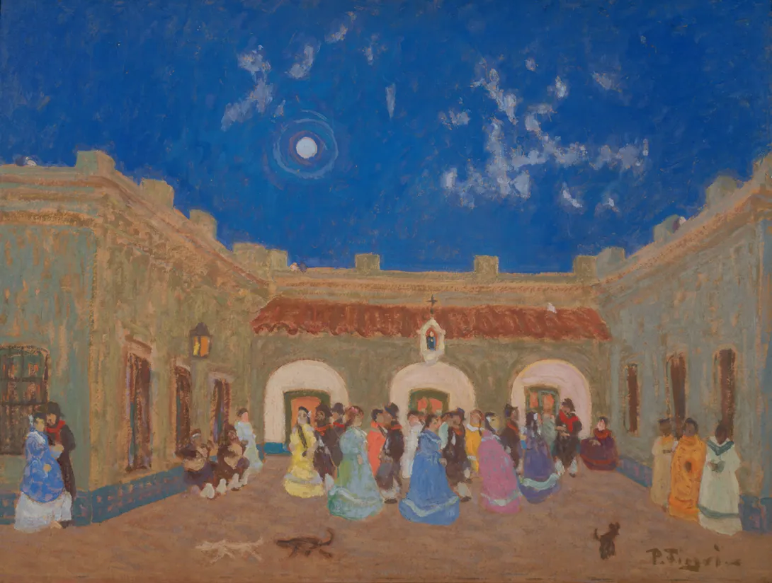 Inv. 354 / Pedro Fígari / Pericón en la estancia/ MPBA