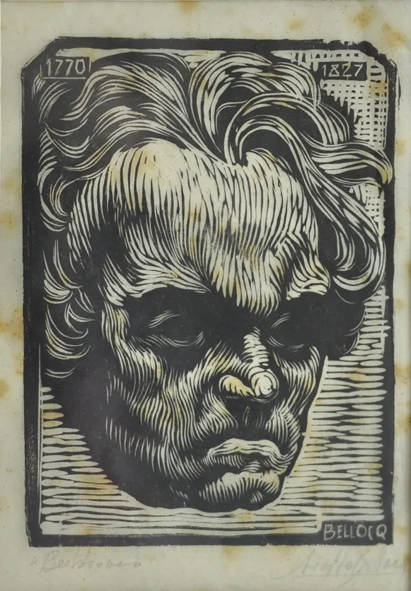 Inv. 2271 / Adolfo Bellocq / Cabeza de Beethoven  / MPBA