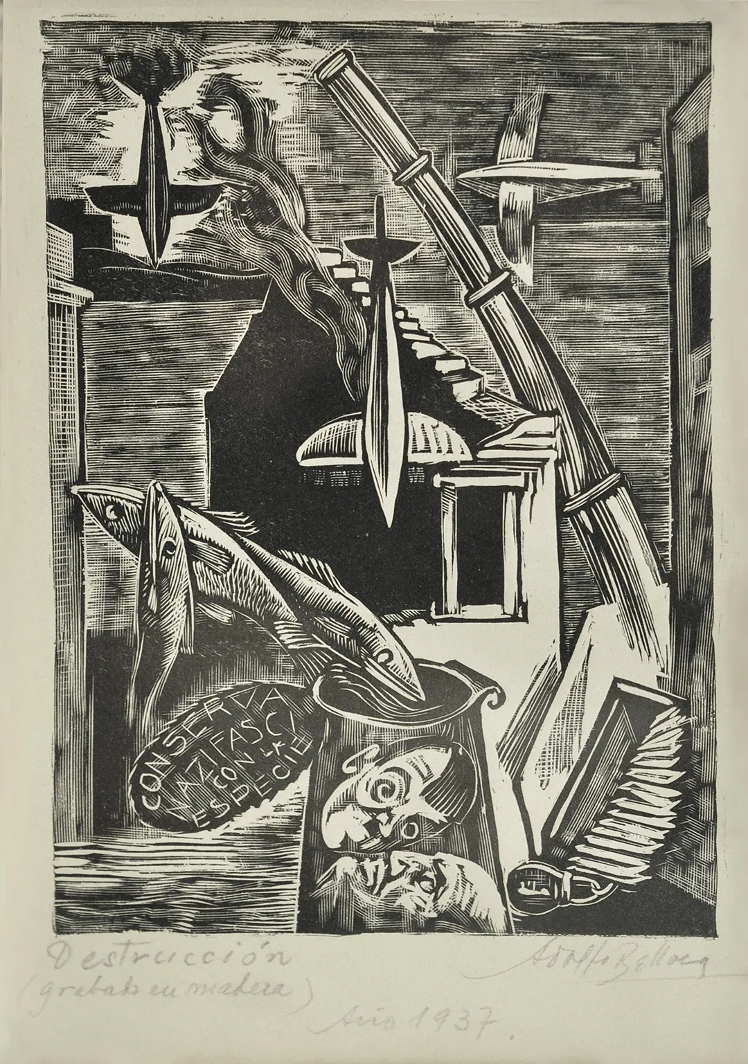 Inv. 2276 / Adolfo Bellocq / Destrucción / MPBA