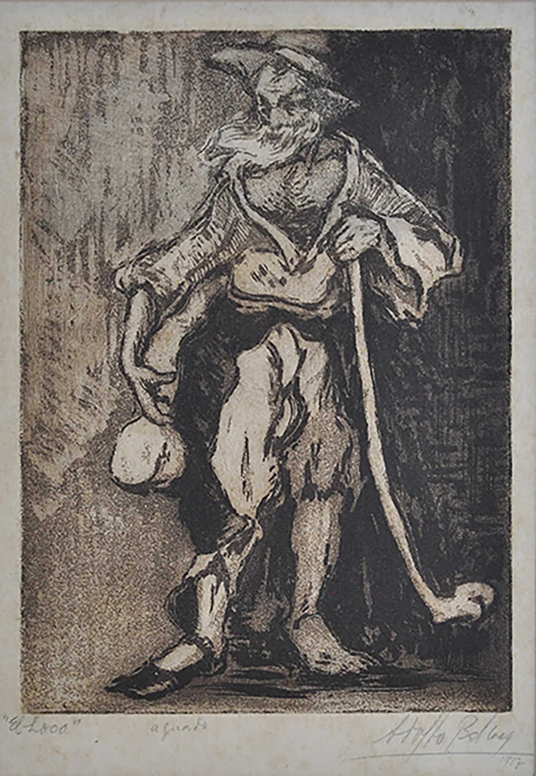 Inv. 2300 / Adolfo Bellocq / El loco / MPBA