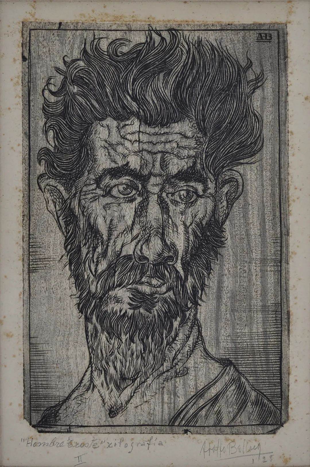 Inv. 2264 / Adolfo Bellocq / Hombre triste II / MPBA