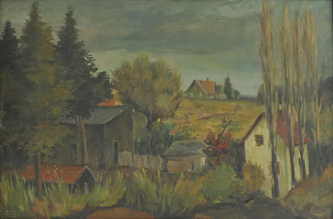 Inv. 1178 / Alfredo Masera / Paisaje de otoño / MPBA