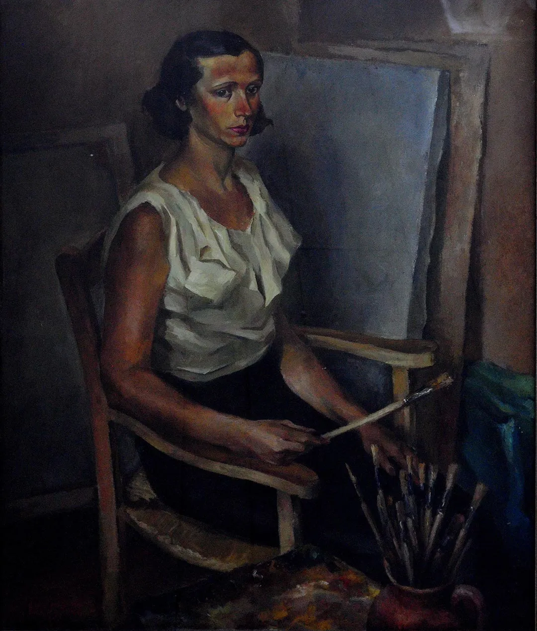 Inv. 743 / Enrique De Larrañaga / Mi esposa / MPBA