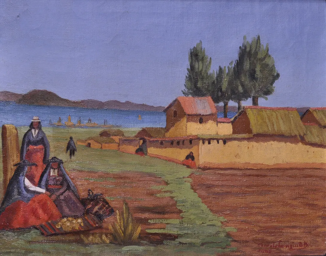 Inv. 880 / Ernesto Lanziuto / Bajada al Lago Titicaca / MPBA