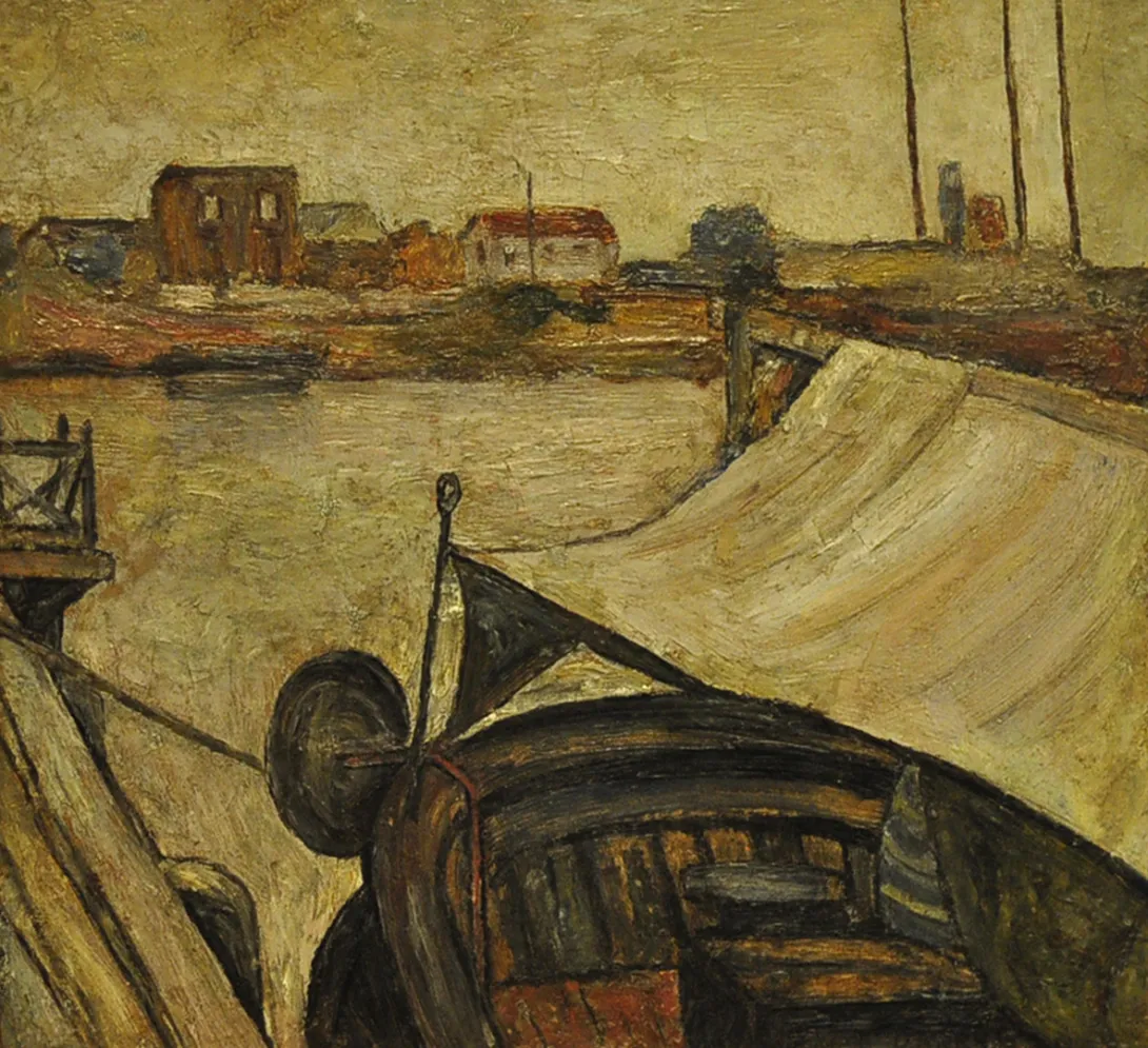 Inv. 416 / Eugenio Santiago Daneri / Día gris en el Riachuelo / MPBA