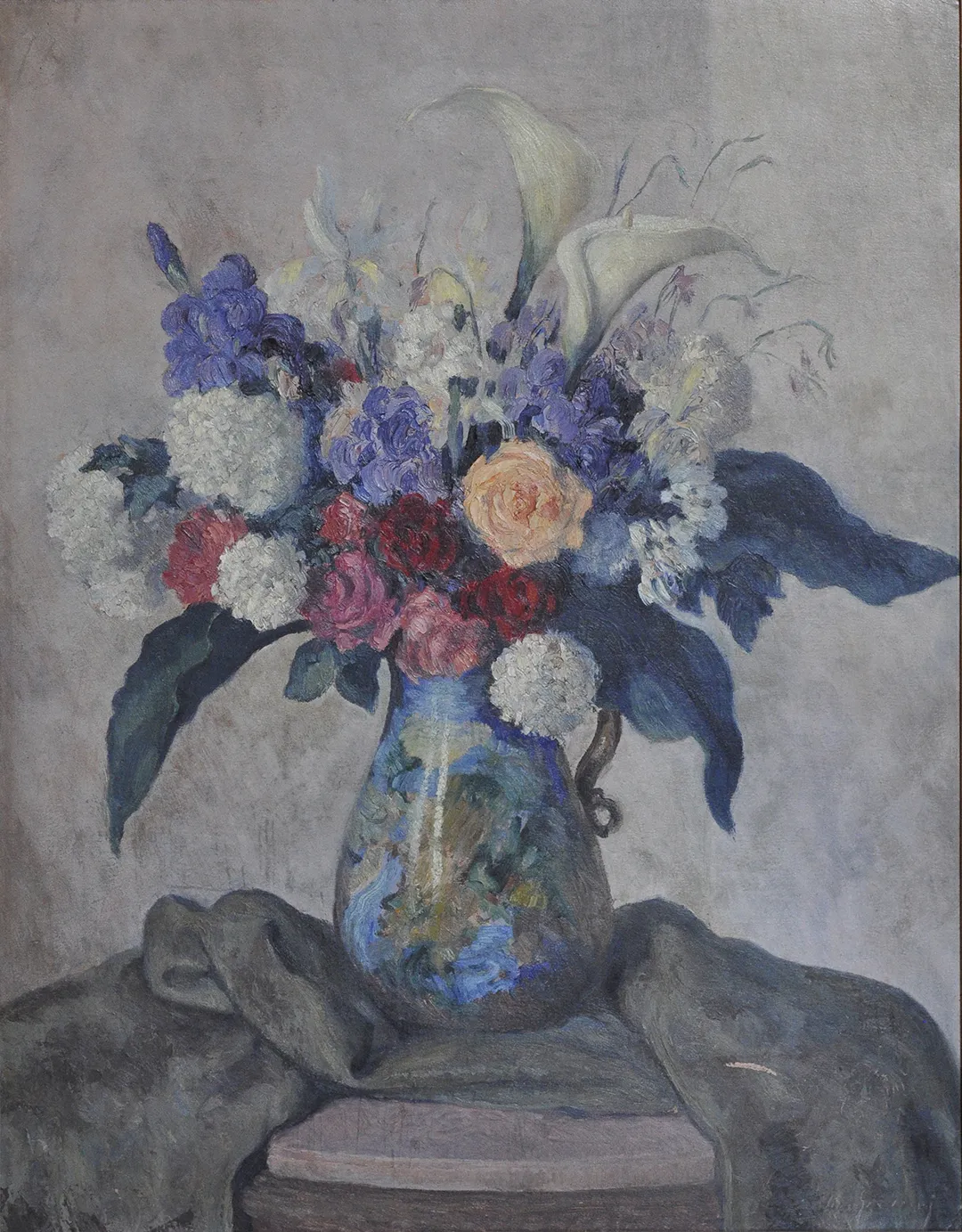 Inv. 850 / Hugo Garbarini / Jarrón con flores / MPBA