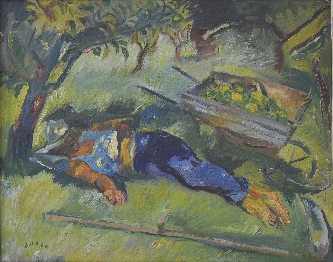 Inv. 863 / Jorge Larco / Isleño durmiendo / MPBA
