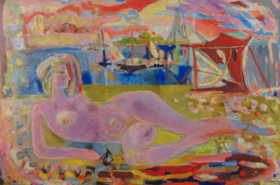 Inv. 1603 / Leopoldo Presas / Desnudo en la playa / MPBA